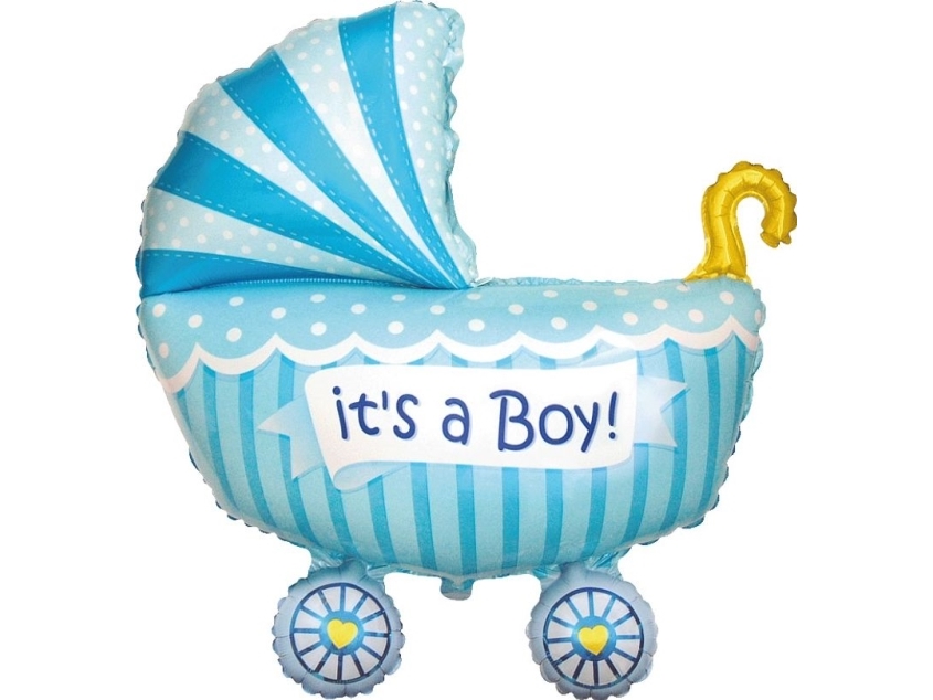 Flexmetal 24" Fx Folienballon - "Cart For A Boy" (Blau), Verpackt