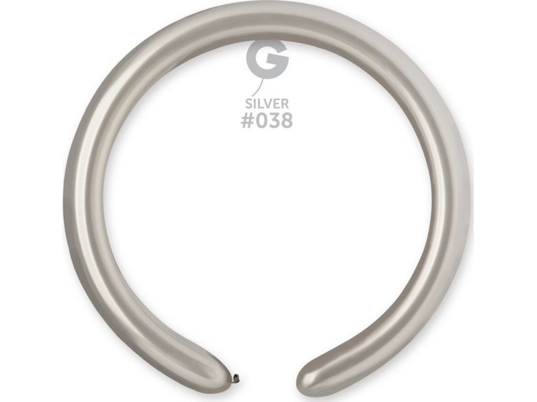 Dm Balloons Italian Silver Tubes A100 Dm4/38 53819