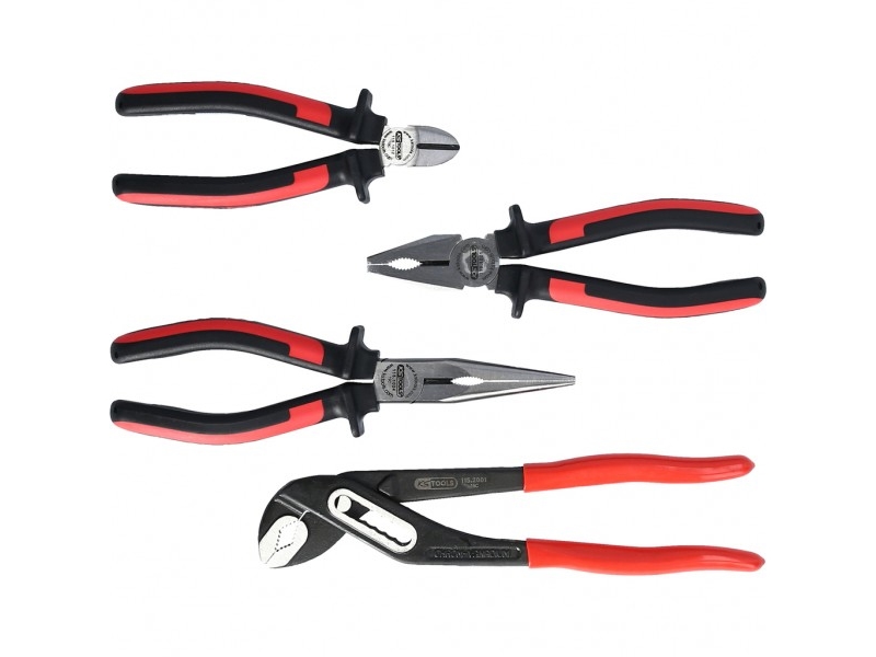 KS Tools 115.1004, Tångset, Krom, Svart, Röd, 1,44 kg | Verktyg & Verkstad - Tänger - Tångsatser | GameStuff