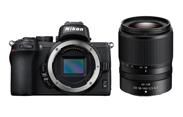 Nikon Z 50 + 18-140 Vr Kit, 20,9 Mp, 5568 X 3712 Pixel, Cmos, 4K Ultra Hd, Berøringsskærm, Sort