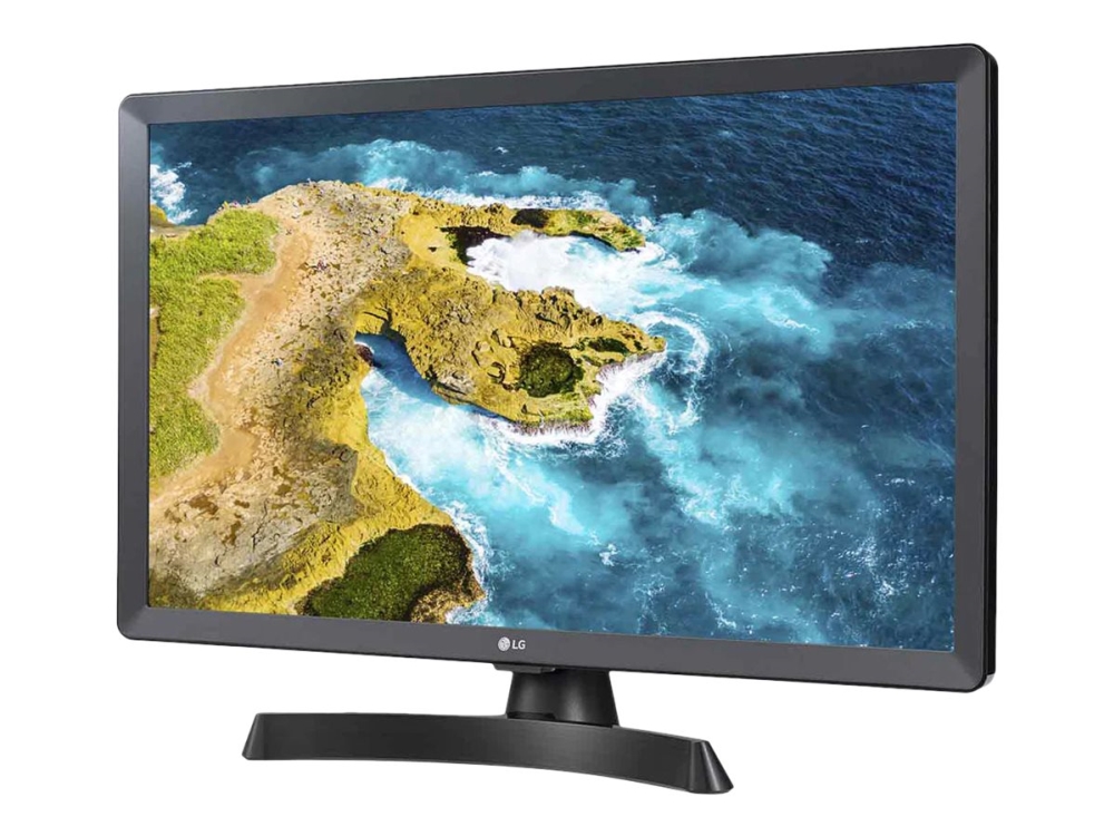 Lg 24Tq510s-Pz - Led-Skærm Med Tv-Tuner - Smart - 23.6" - 1366 X 768 Hd - 250 Cd/M² - 1000:1 - 14 Ms - 2Xhdmi - Højtalere - Sort, Jerngrå