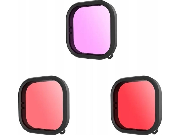 Lens waterproof filter set Telesin for GoPro Hero 9 / Hero 10 / Hero 11 / Hero 12 (GP-FLT-904) | Foto och video - Videokamera - Actionkamera tillbehör | GameStuff