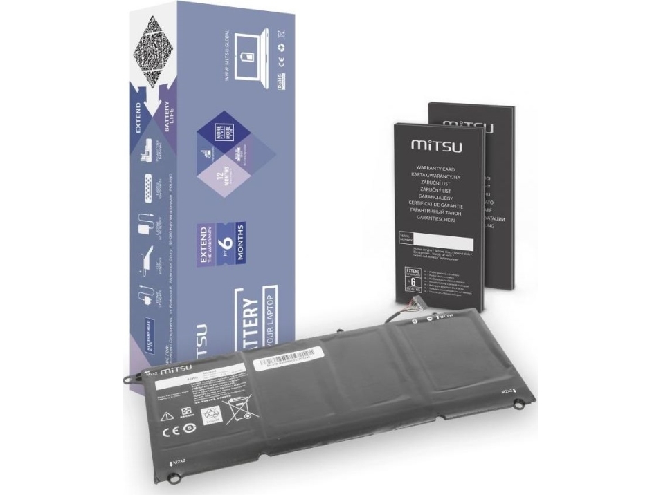 Mitsu Bc/De-9360 Batteri 6100 Mah 46 Wh 7,4 V–7,6 V Til Dell Xps 13 9360