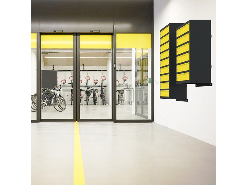 Laddskåp för cykelbatterier B400 9 fack, golvmodell, grå | Radiostyrd - Övriga - Reservdelar och tillbehör | GameStuff