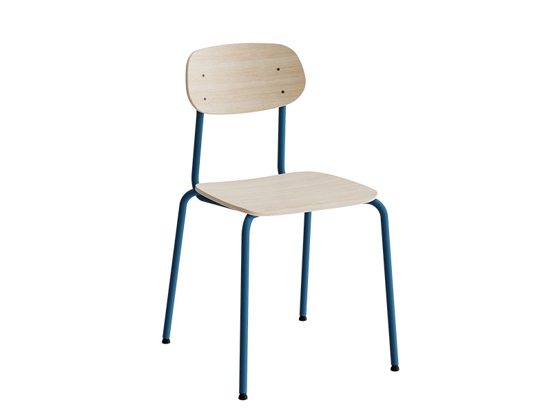 Stol Atlas 2111, hvidpigmenteret egelaminat, rødt stel | Köksapparater - Storköksutrustning - Kantin | GameStuff