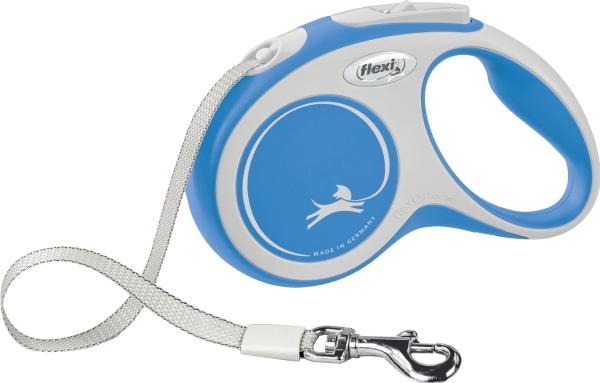 Flexi New Comfort S Bånd 5 M, 15 Kg, Blå