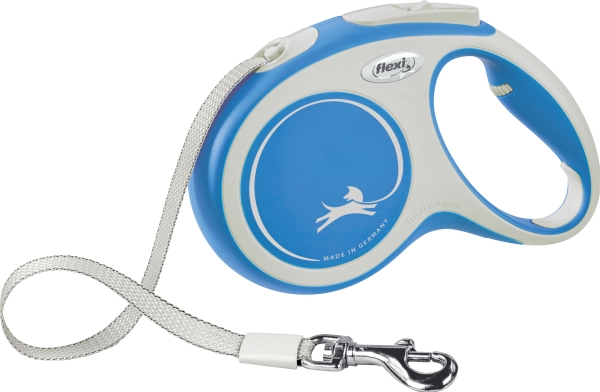 Flexi New Comfort M Bånd 5 M, 25 Kg, Blå