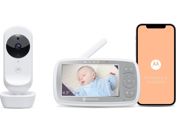 Motorola VM44 CONNECT, 2x, 300 m, Knappar, Wi-Fi/FHSS, 2.4 GHz, kamera | Baby & barn - Sömntid - Babylarm | GameStuff