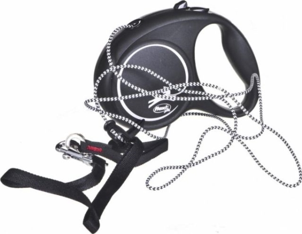 Flexi Black Design M Schnur 5 M, 20 Kg, Schwarz