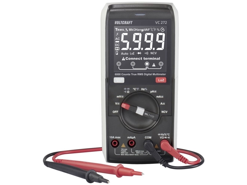Voltcraft Vc-13829985 Hånd-Multimeter Kalibreret (Iso) Digital #####Loz Cat Iii 600 V Visning (Counts): 6000