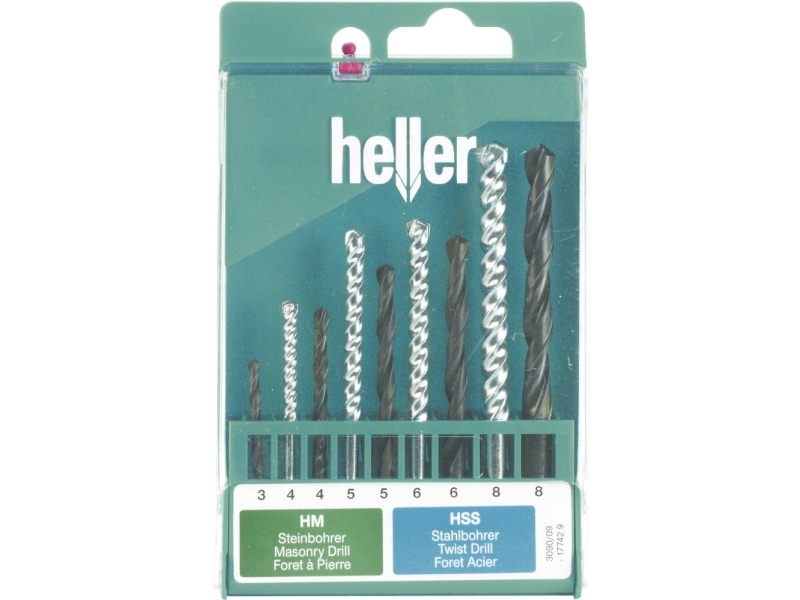 Heller 17742 9 9 dele Bor- og bit-sortiment | Elverktyg - Tillbehör - Diverse Borr | GameStuff
