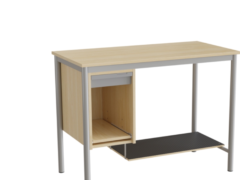 Ompelupöytä 135, 1200x600 mm, korkeus 720 mm, harmaa laminaatti, musta runko