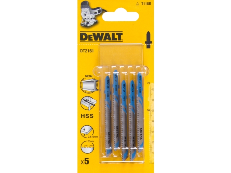 DEWALT stiksaveklinge 76x2mm T118B metal / 5 stk.