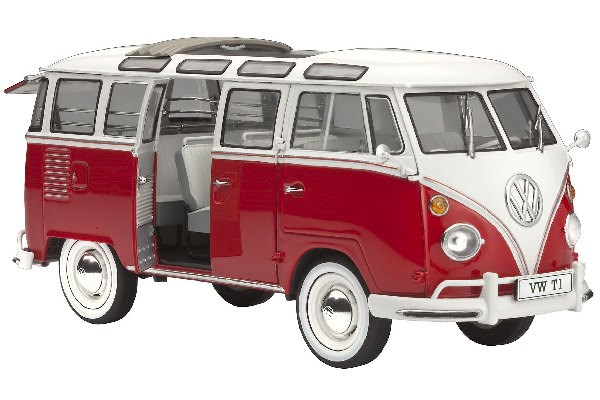 Revell Model Set Volkswagen T1 Samba Bus, Lieferwagen-Modell, Montagesatz, 1:24, Volkswagen T1 Samba Bus, Sehr Herausfordernd, 173 Stück(E)