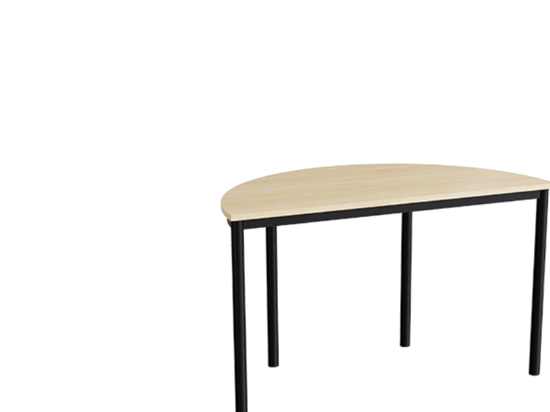 Bord Combi 209, 1200x600 mm højde 720 mm med birk laminat, sort stel