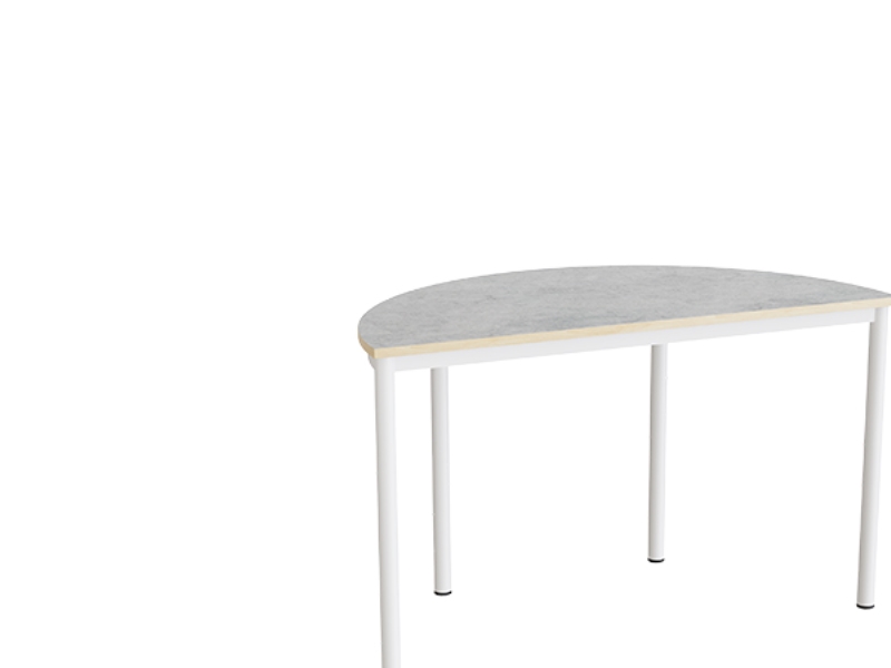 Bord Combi 209, 1200x600 mm höjd 720 mm med ljusgrå linoleum, vit ram | Köksapparater - Storköksutrustning - Kantin | GameStuff