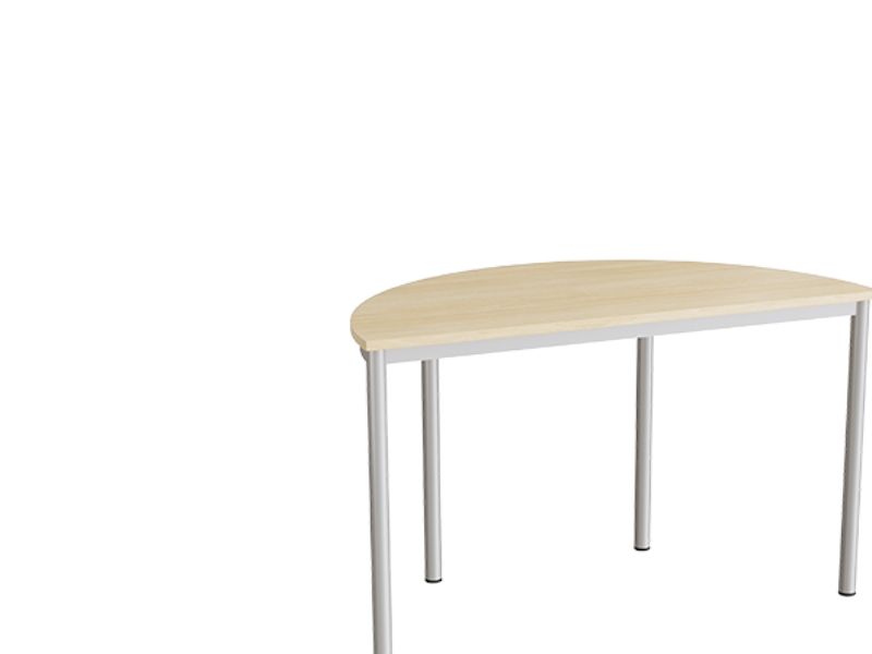 Tisch Combi 209 - 1200X600 Mm Höhe 720 Mm Mit Schallabsorbierender Birken-Laminatplatte, Alu-Gestell