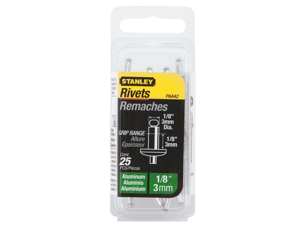 Stanley nitt-til-nit aluminiumsrivet 5x9,5 mm, 15 stk. 1-PAA66T