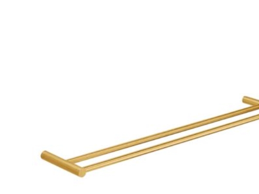 Pressalit Handtuchhalter, - Doppelt (60X12 Cm), Messing Gebürstet