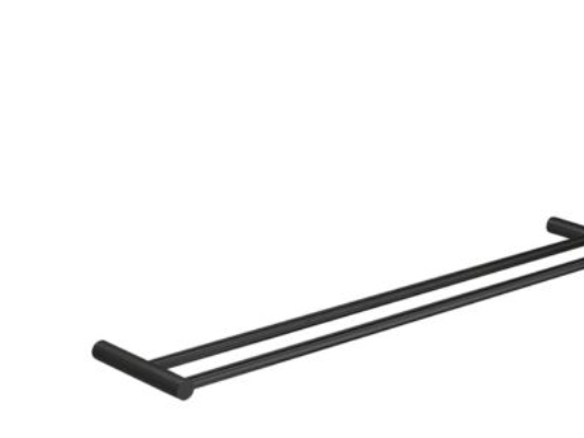 Pressalit Handtuchhalter, - Doppelt (60X12 Cm), Mattschwarz