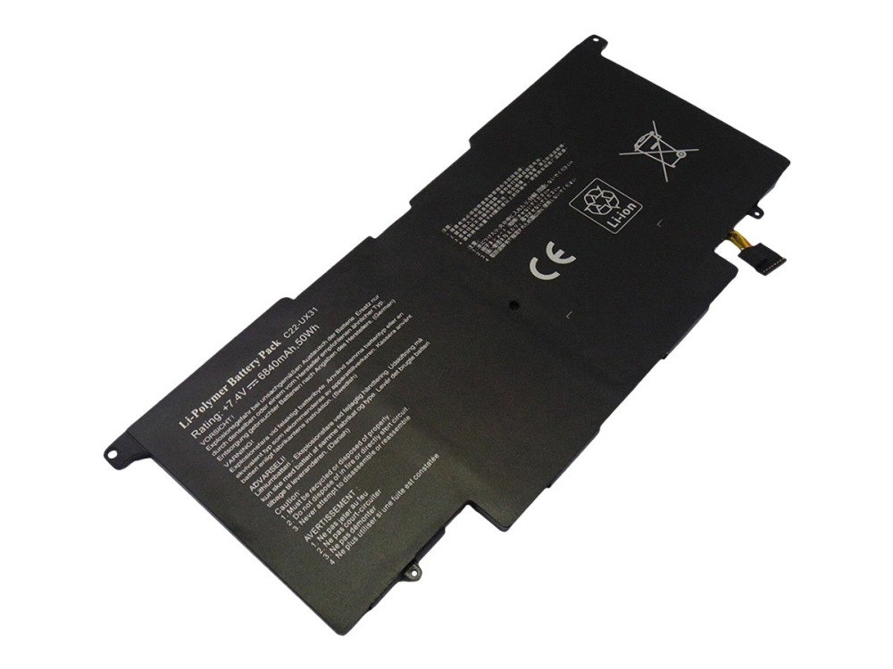 CoreParts - Batteri til bærbar computer - 6840 mAh - sort - for ASUS ZENBOOK UX31  UX31E