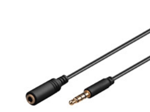 Goobay 1.5M 3.5Mm, 3.5Mm, Männlich, 3.5Mm, Weiblich, 1,5 M, Schwarz