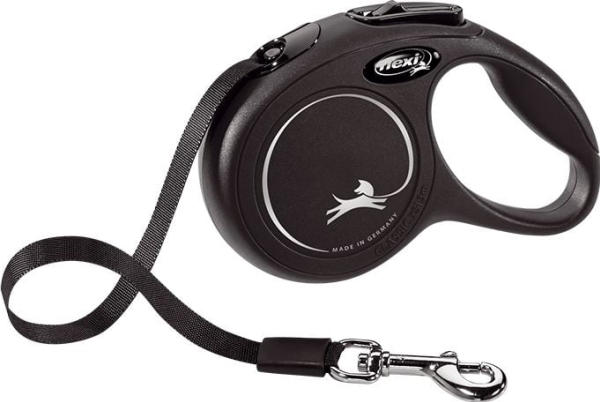 Flexi New Classic Bånd Xs, 3M, 12Kg, Sort