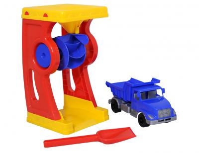 Plasto 2402, Set med sandleksaker, Blå, Röd, Gul | Utomhusleksaker - Spela i trädgården - Tillbehör | GameStuff