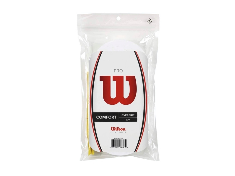 Wilson Sporting Goods Co. 0887768146764, Overgrip, Tennis, Weiß, Monochromatisch, 30 Stück(E)