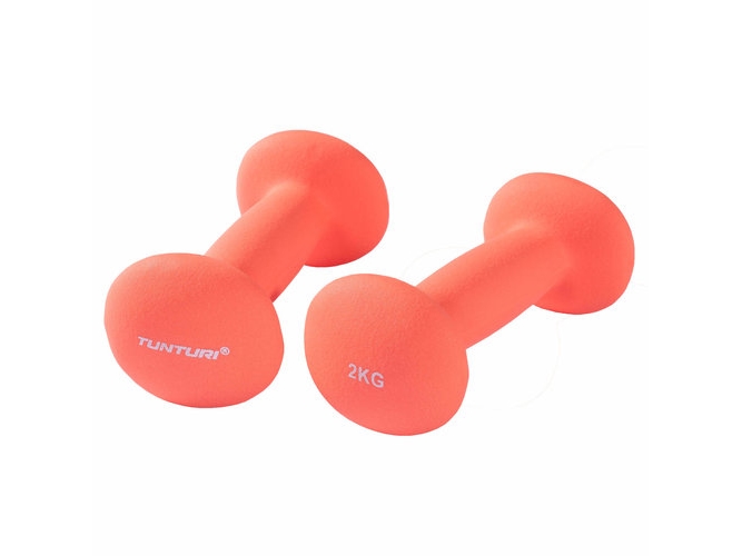 Tunturi 14TUSCL376, Håndvægt med fast vægt, Rød, Støbejern, Neopren, Neopren, 2 kg, 2 stk
