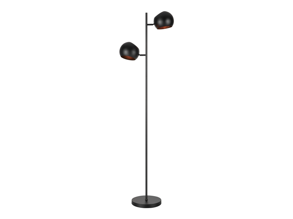 Edgar 2 Gulvlampe Sort - Markslöjd - Stue - Skandinavisk - Metal - Med skærm