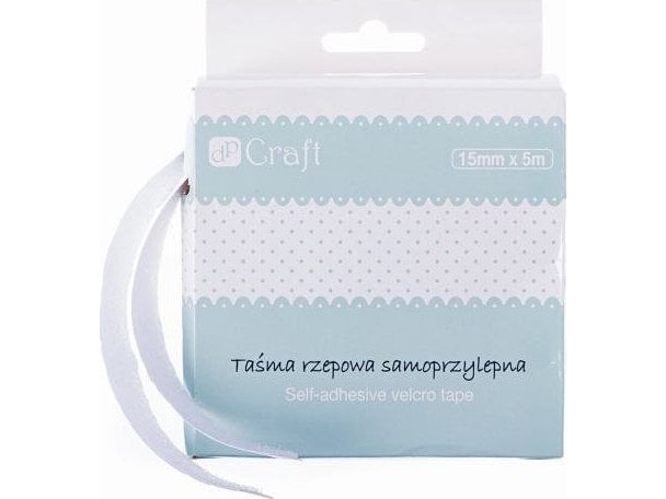Dalprint Selbstklebendes Klettband Dpcraft Weiß, 15 Mm X 5M