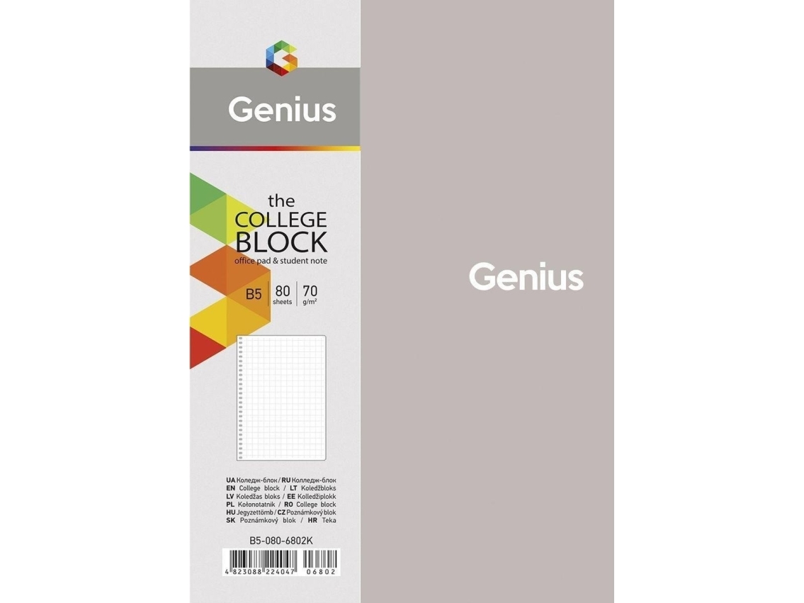 Astra Kolozeszyt B5 Gitter 80K Genius