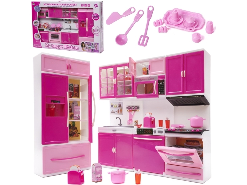 KIK Lėlių baldų virtuvė 4 segmentai LED garsai
