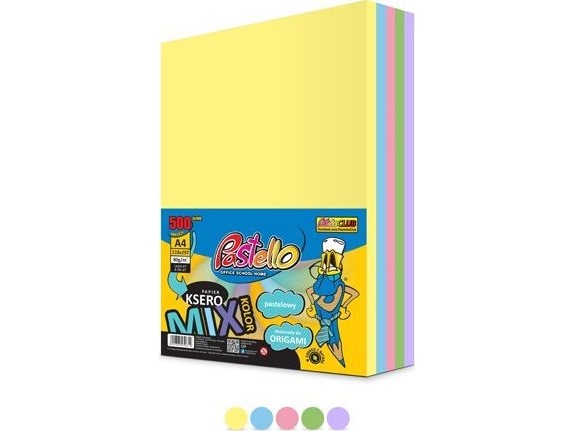 Xerox-papir A4 80g mix farver 500 ark