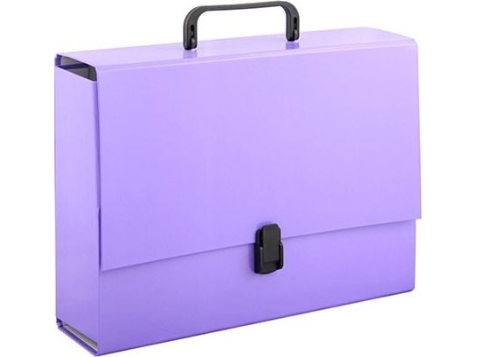 folder with handle a4 10 cm penmate purple pastel