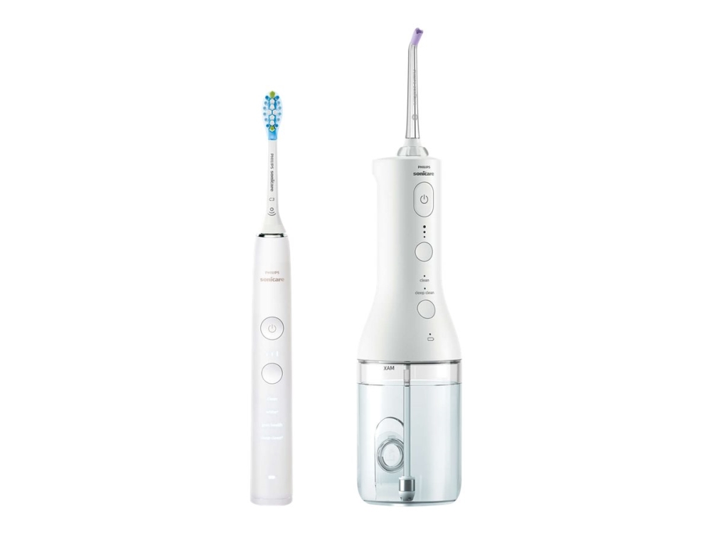 Philips Sonicare Diamondclean 9000 Hx3866 Tandbørste Og Oral Skyller Sæt Trådløs Hvid