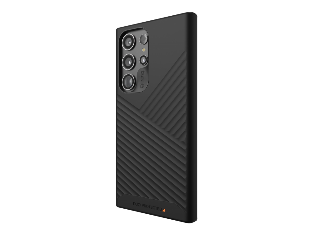 Gear4 Denali Baksidesskydd För Mobiltelefon D3o Bakre Pc Plåt Svart För Samsung Galaxy S23 Ultra
