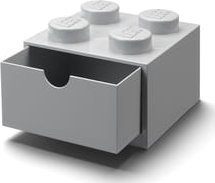 Lego Brick Schreibtisch Schublade 4 (Grau)