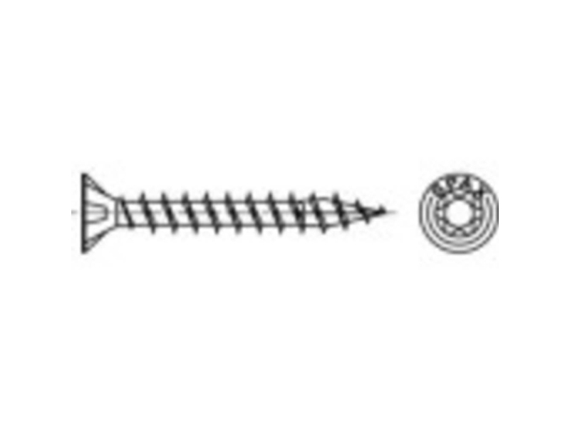 Spax 880910199035035 R 88091 Senkkopf/T-Star Tg Træskrue 3.5 Mm 35 Mm T-Star Plus Stål Wirox 200 Stk