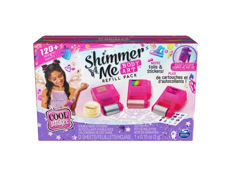 Cool Maker CLM RFL ShimrMeBdyArtRefl ECMX GML, Tatoveringssett for barn, 8 år, Flerfarget