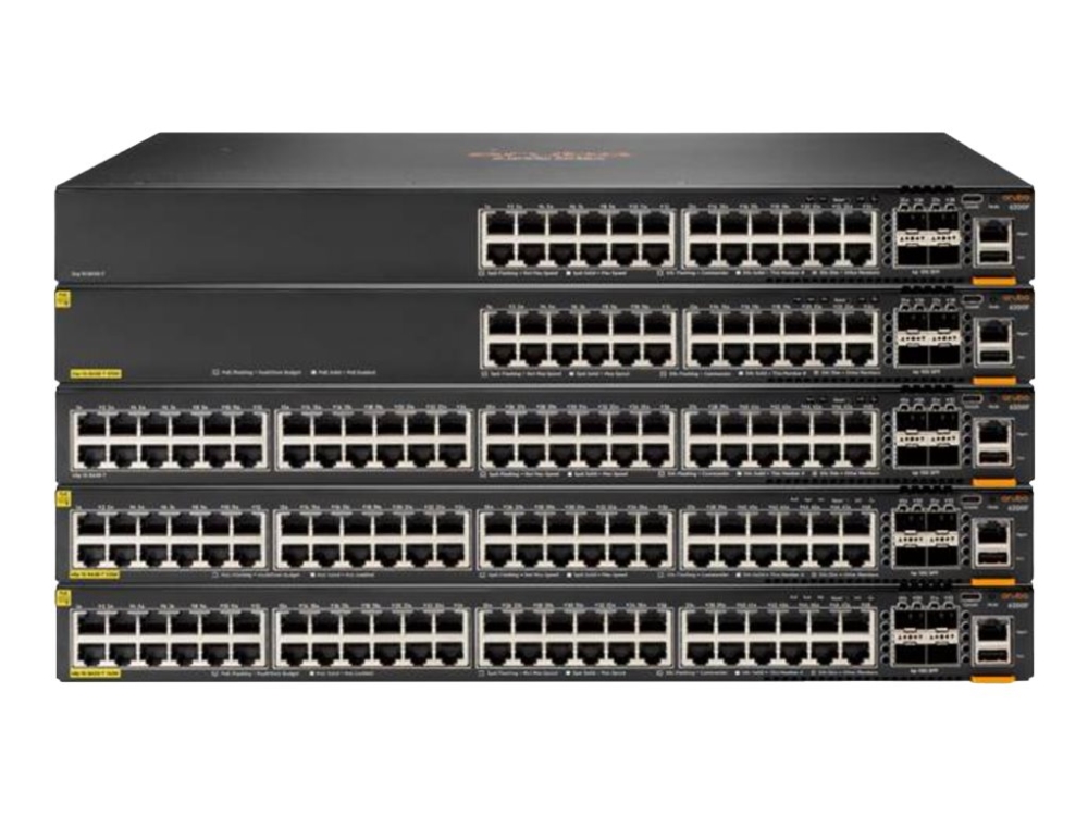 HPE Aruba 6200M 24G Class4 PoE 4SFP+ - Switch - L3 - Administrerad - 24 x 10/100/1000 (PoE+) + 4 x 1 Gigabit/10 Gigabit SFP+ (upplänk/stackning) - framsidan och sida till baksidan - rackmonterbar - PoE+ (740 W) | Datortillbehör - Nätverk - Switchar | GameStuff