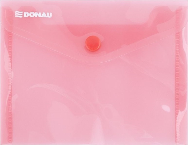 Donau Hülle/Mappchen Donau Mit Druckverschluss, Pp, A6, 180 Mikron, Rot