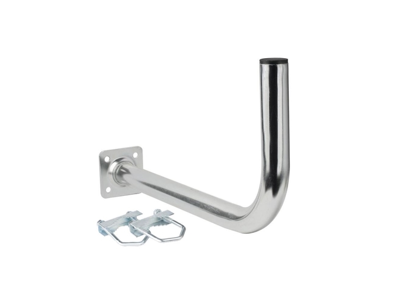 Extralink L500 BALCONY HANDLE MOUNT WITH U-BOLTS M8, Rustfrit stål, Vinkelbeslag, 12 kg, Metallic, Generelt formål, Galvaniseret belægning
