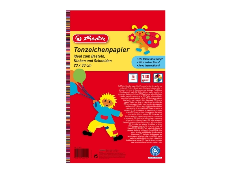 Herlitz 229401, Block med konstnärspapper, 130 g/m ^, 20 ark | Papper & Emballage - Specialpapper - Design / grafiskt papper | GameStuff