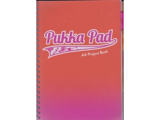Pukka Pad Project Book Fusion Notebook A4 200K Check Orange 8410-Fus |