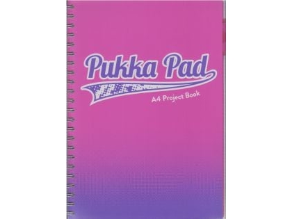 Pukka Pad Project Book Fusion A4 200 sider tjek pink 8408-fus