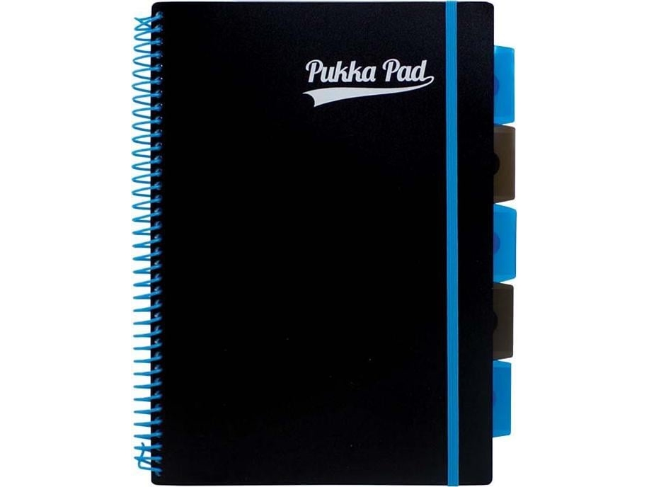 A4 Checkered Notebook Project Book Neon Black Blue |
