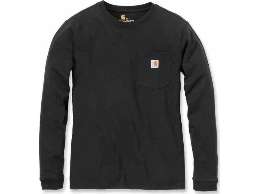 Carhartt T-Shirt Carhartt Wk126 Workwear Pocket L/S Black