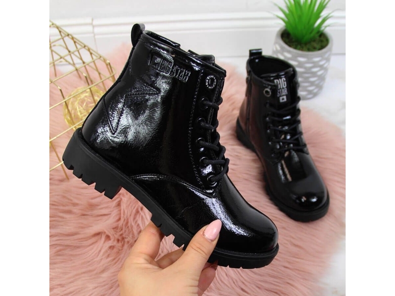 Big Star Girls booties single black bovver boots Big Star II374045 34 | Sport & Träning - Skor - Stövlar | GameStuff